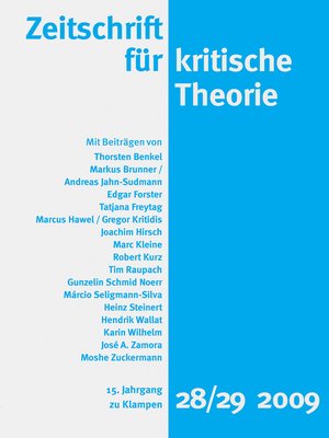 cover image of Zeitschrift für kritische Theorie / Zeitschrift für kritische Theorie, Heft 28/29